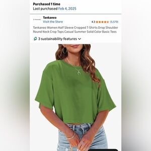 Tankaneo Bright Green Women's Crop Top
